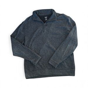 Men's Charcoal Quarter Zip Sweater Size Large